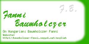 fanni baumholczer business card